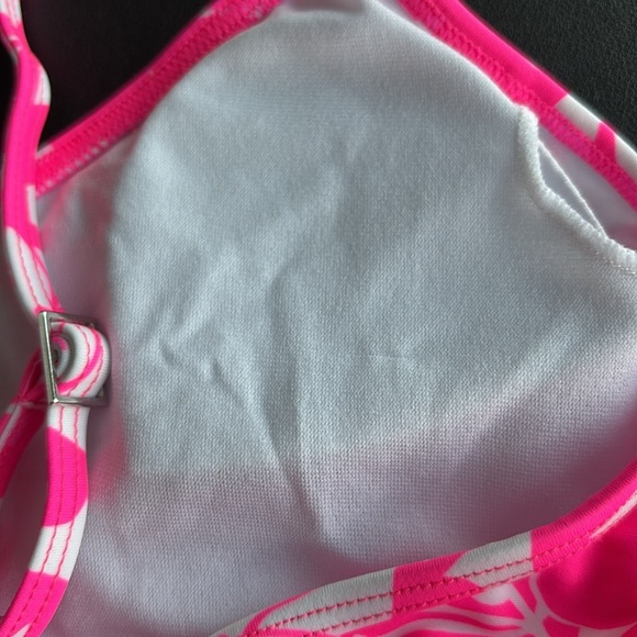 Kanu Surf UPF 50+ Fiona 2 piece adjustable strap,removable pads neon pink floral - Picture 3 of 8